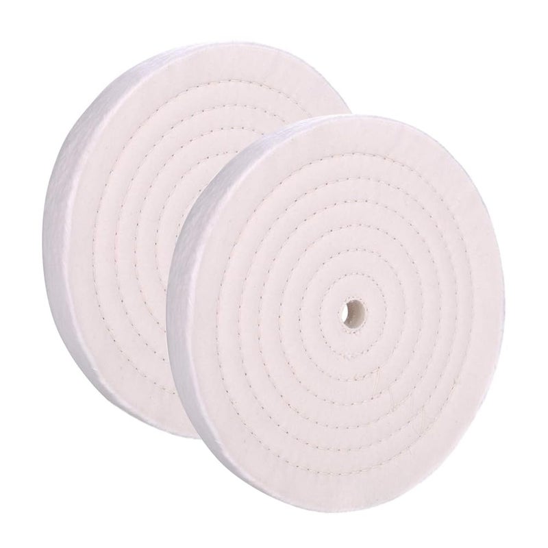 BLSGBUIDING Buffing Polishing Wheel 10 inch Extra Thick Fine Cotton (70 Ply) for Bench Grinder with 3/4'' Arbor Hole,2 Pack - Image 1